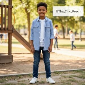 GAP Blue Button Down Kids Shirt